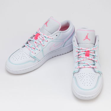Кецове и обувки Jordan Air Jordan 1 Low "Aurora Green" GS Бяло | 554723-101, 2