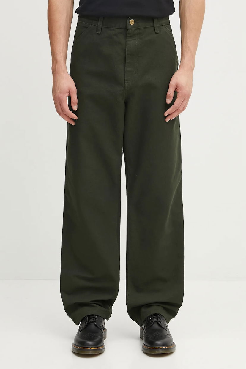 Панталони Carhartt WIP Single Knee Wide Leg Pant Зелено | I031497.4902