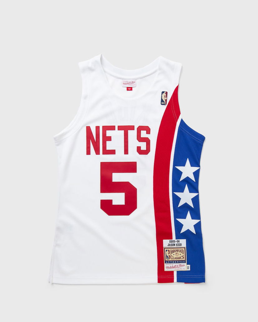 Фланелка Mitchell & Ness NBA Authentic Jersey New Jersey Nets Alternate 2005-06 Jason Kidd #5 Бяло | AJY44484-NJN05JKIWHIT