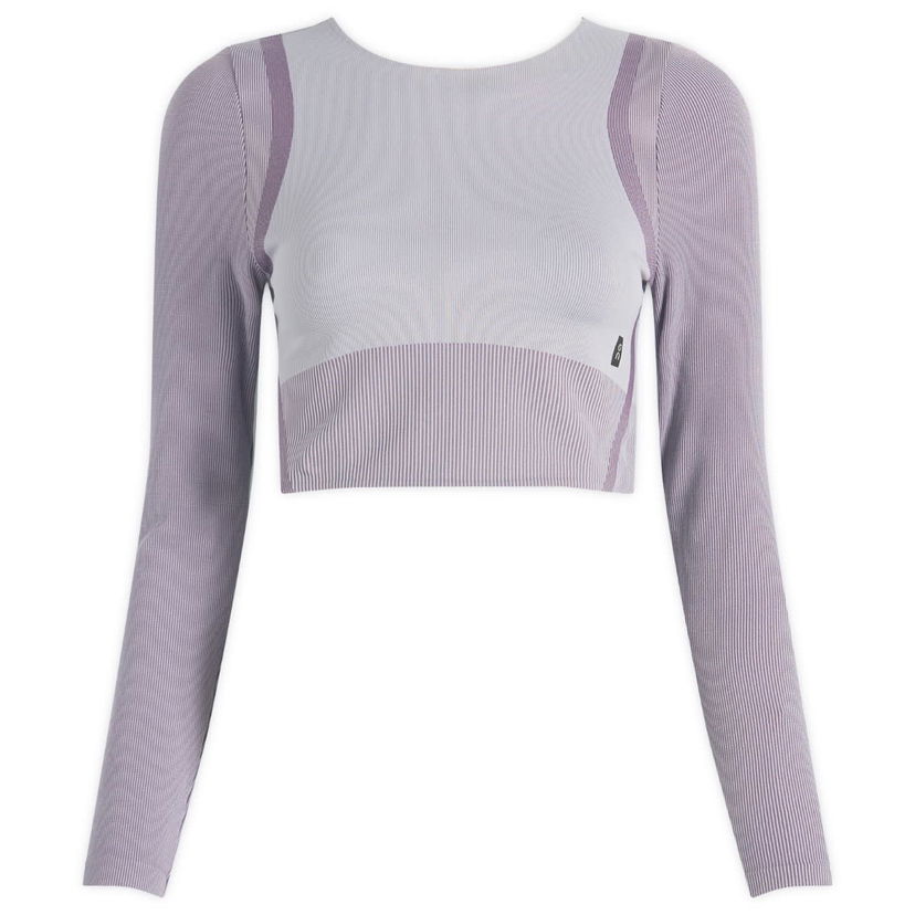 Съкратен топ On Running Studio Knit Long Sleeve Crop Top Лилаво | 1WF10263857