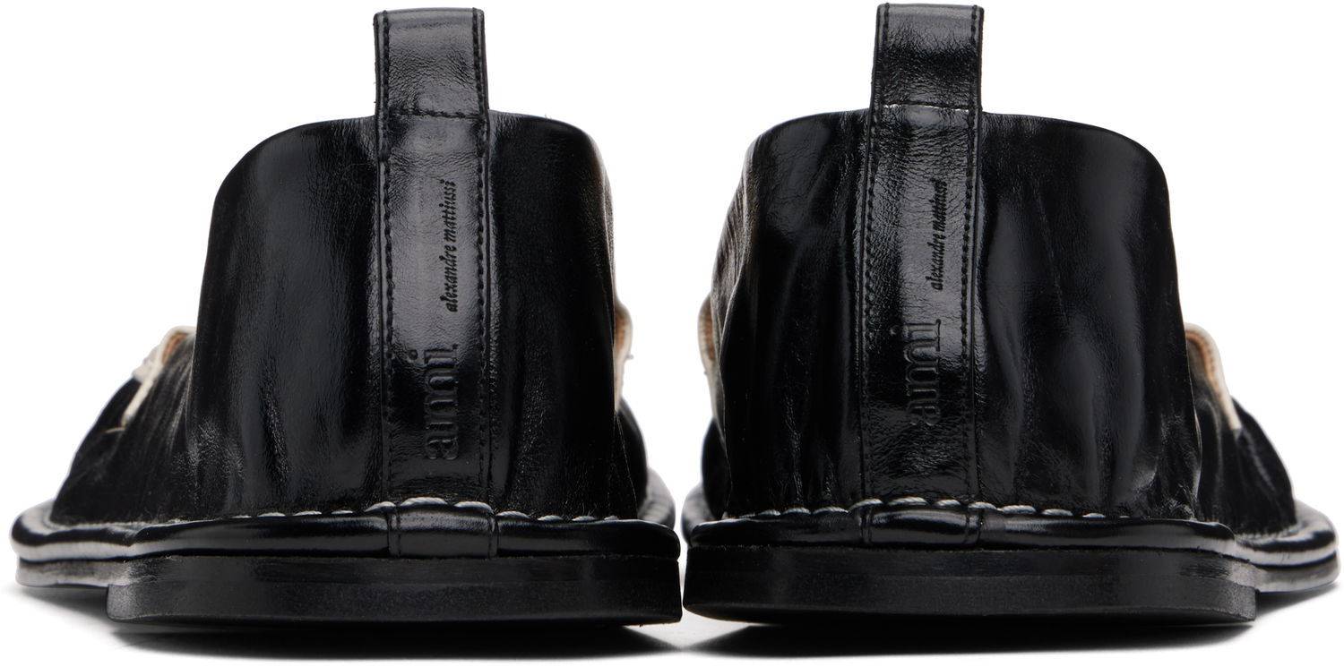 Кецове и обувки AMI AMI Paris Leather Midi Loafers Черно | USV058.AL0095, 1