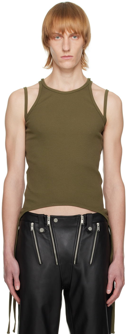 Потник Dion Lee Split Tie Tank Top Зелено | C3019R22, 0