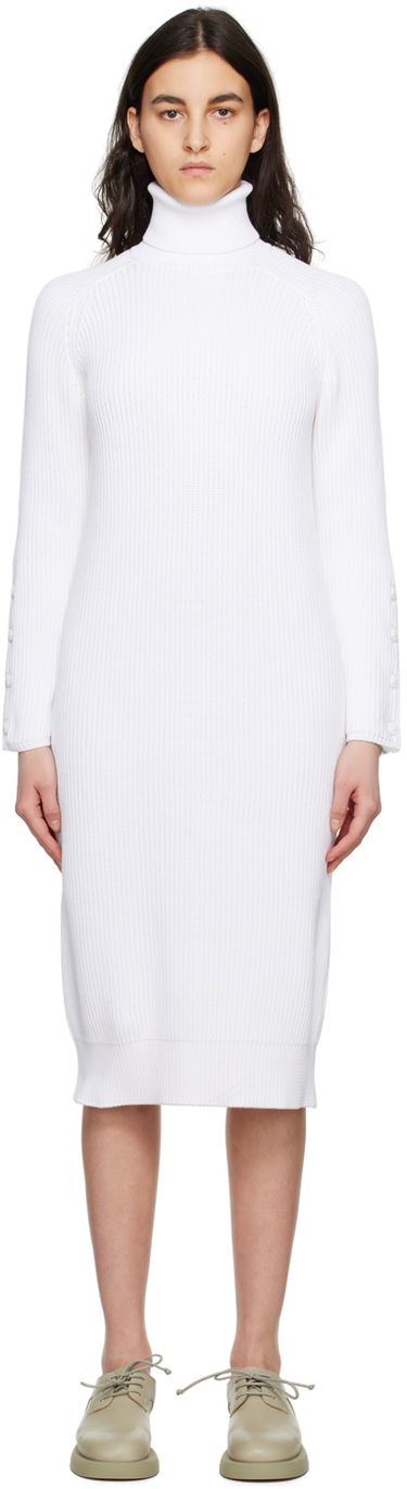 Pокля Max Mara Turtleneck Midi Dress Бяло | 2313210131600 13210131, 0