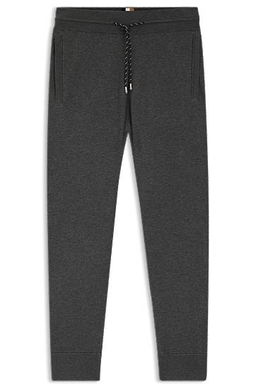 Regular-fit tracksuit bottoms in cotton and virgin wool