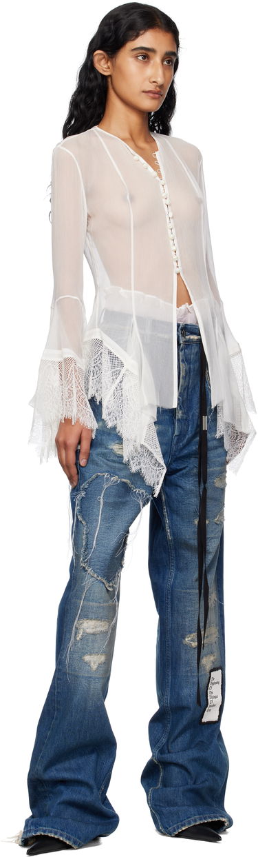 Дънки Ann Demeulemeester Ann Demeulemeester Claire 5 Pocket Comfort Jeans Синьо | B0010197-FA631-053, 3