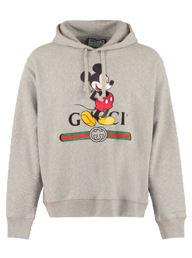 Суитчър Gucci Disney Mickey Mouse x Hoodie Сиво | 604218XJB681093
