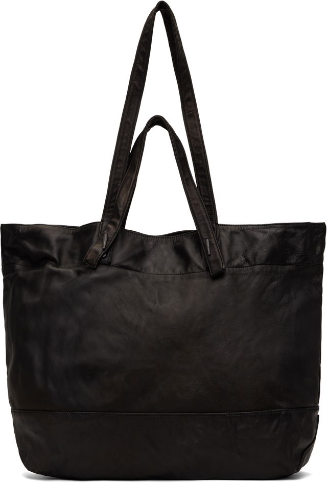YOHJI YAMAMOTO Horse Double Handle Leather Tote