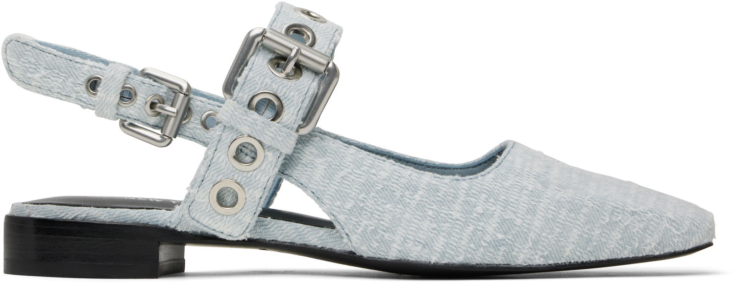 Облекло rag & bone Rag & Bone Moto Astra Slingback Slippers Синьо | WFF25SF1013CO13, 0