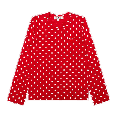 Тениска Comme des Garçons PLAY Polka Dot T-Shirt Червено | az t165 051 3, 0