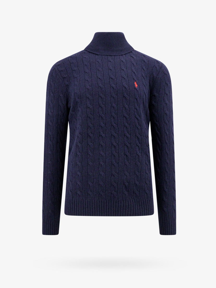 Пуловер Polo by Ralph Lauren Turtleneck Cable-Knit Синьо | 710876836005