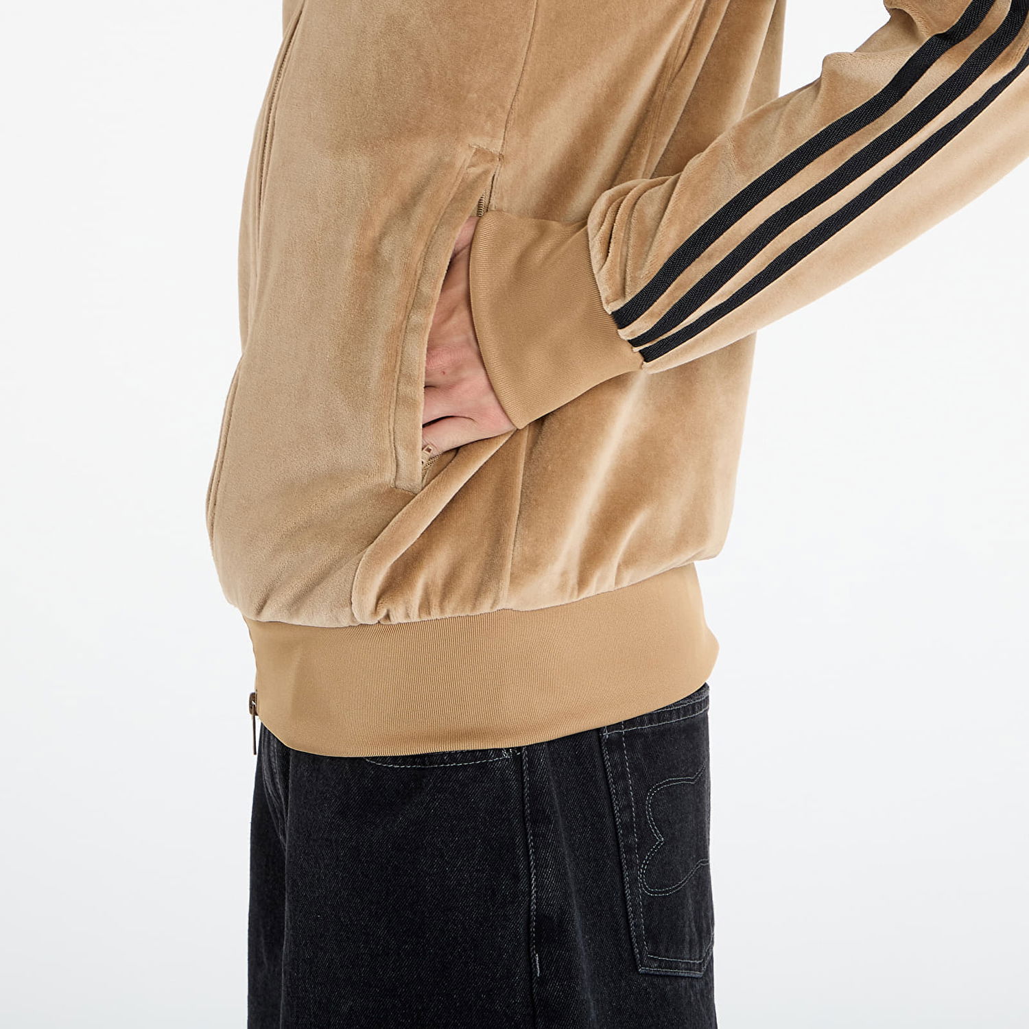 Комплект adidas Originals SST Adicolor Velour Track Top Кафяво | JX1561, 1
