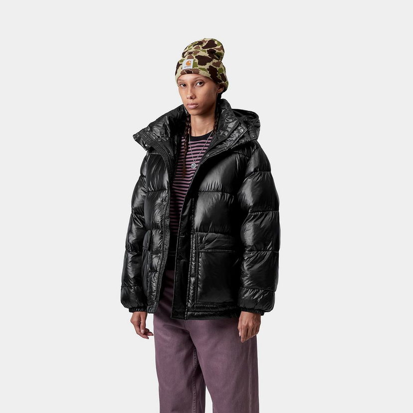 Пухо яке Carhartt WIP Benson Puffer Hooded Jacket Черно | I035370_9