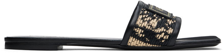 Аксесоари Versace Versace Logo Patch Slides Черно | 1016941_1A12026_6X600, 0