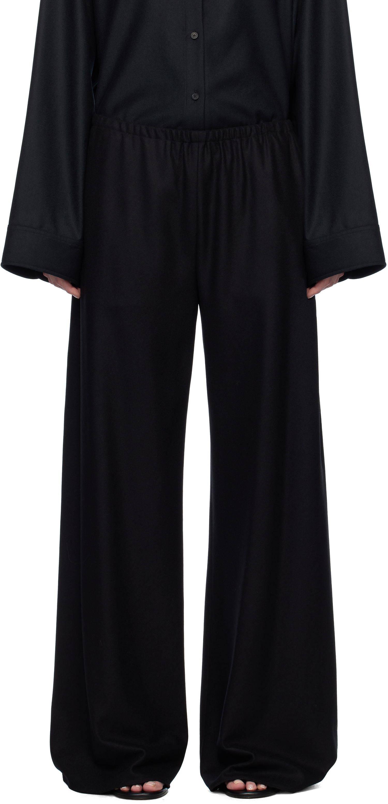 Панталони The Row The Row Gala Wide-Leg Trousers Черно | 1766-W3301, 0