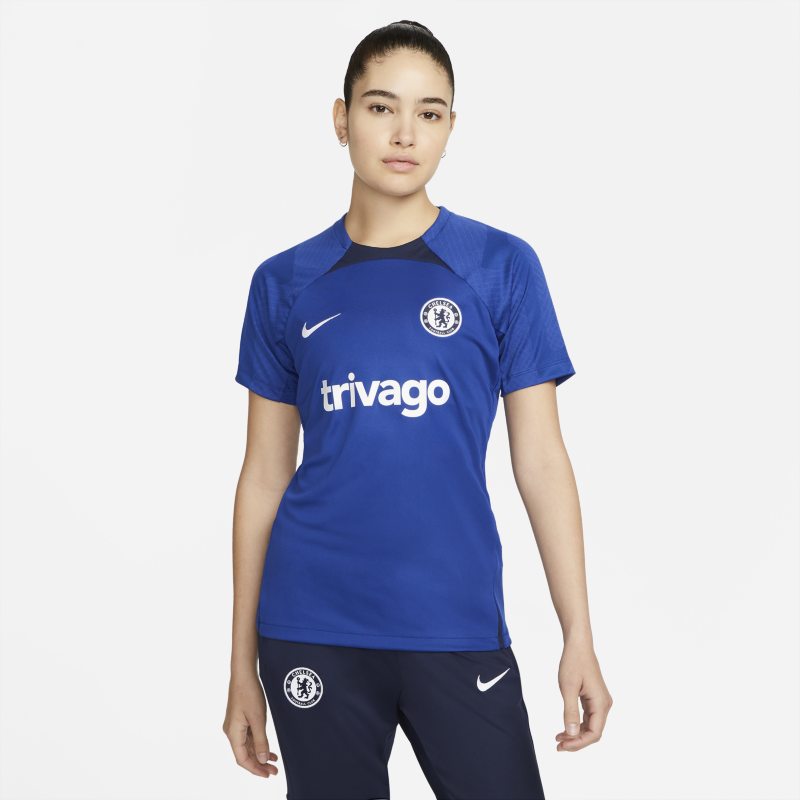 Фланелка Nike Chelsea F.C. Strike Dri-FIT Short-Sleeve Football Top Синьо | DM2795-496, 0