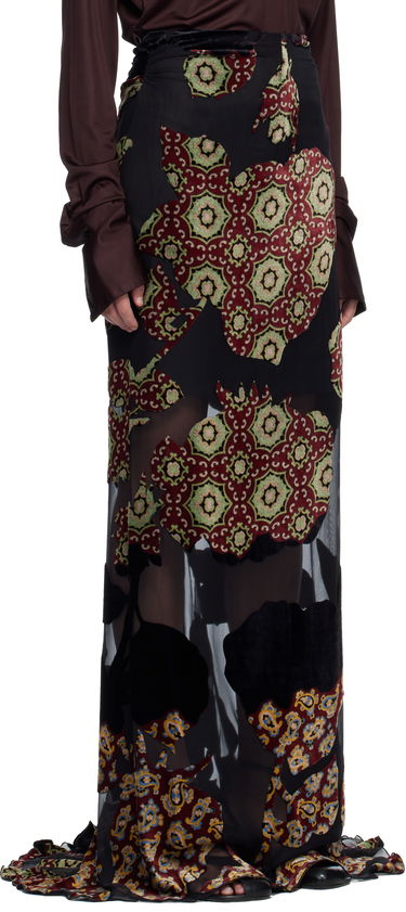 Пола Dries Van Noten Dries Van Noten Layered Viscose Silk Maxi Skirt Многоцветен | 252-010886-2145, 1