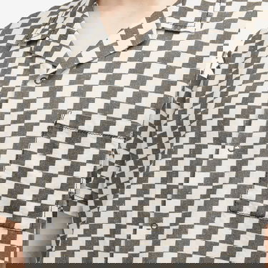 Риза ERL Checkerboard Vacation Shirt Бяло | ERL08B016-BKW, 5