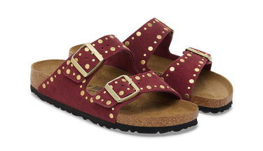 Кецове и обувки Birkenstock Arizona Rivet Suede Leather Regular Fit Sandals Бургунди | 1030329, 5