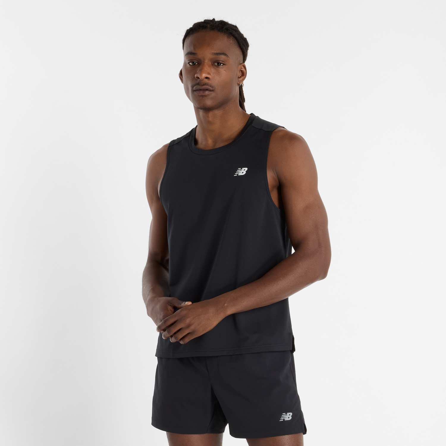 Потник New Balance Men's Running Singlet Черно | NBMT51800BK, 0