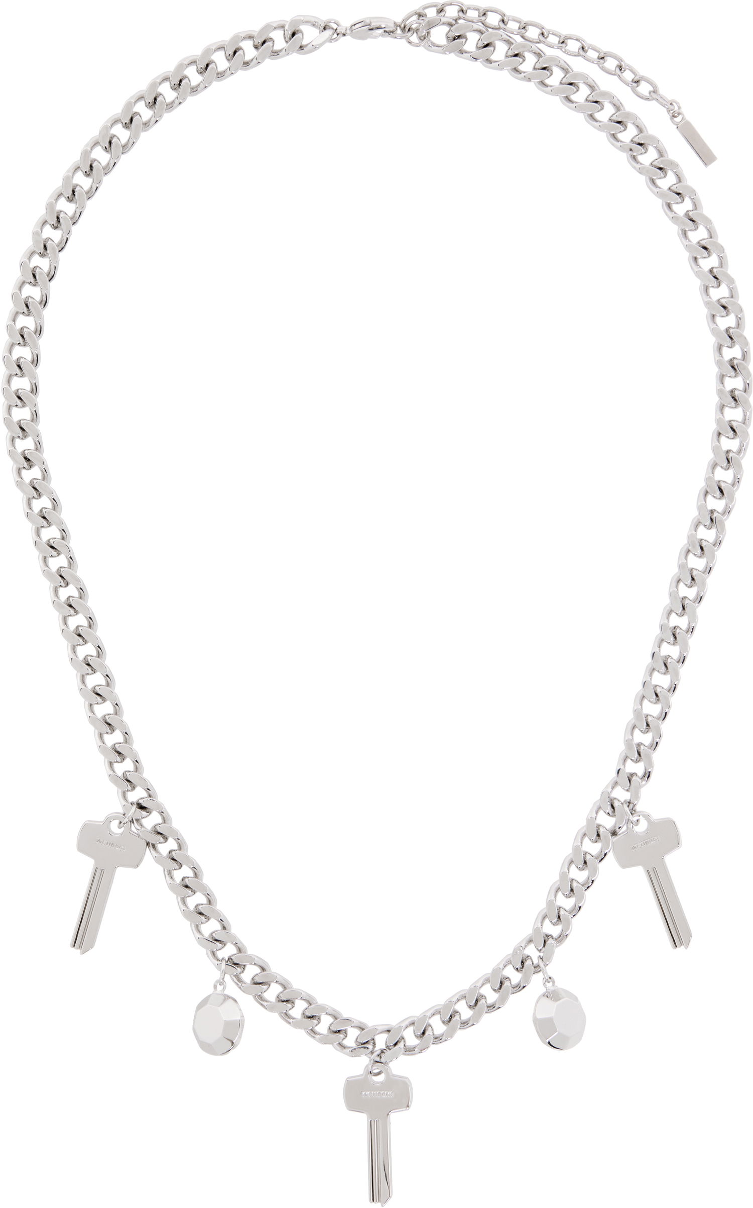 Колие We11done Charm Chain Necklace Металик | WD-AJ3-24-540-U-SV, 0