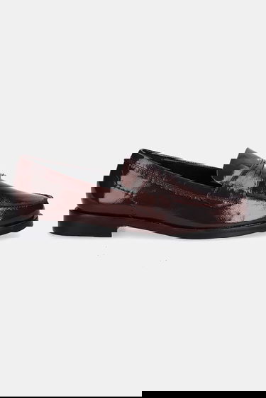 Кецове и обувки Clarks Originals Straven Edge Leather Loafers with Flat Heel Бургунди | 26184847, 1
