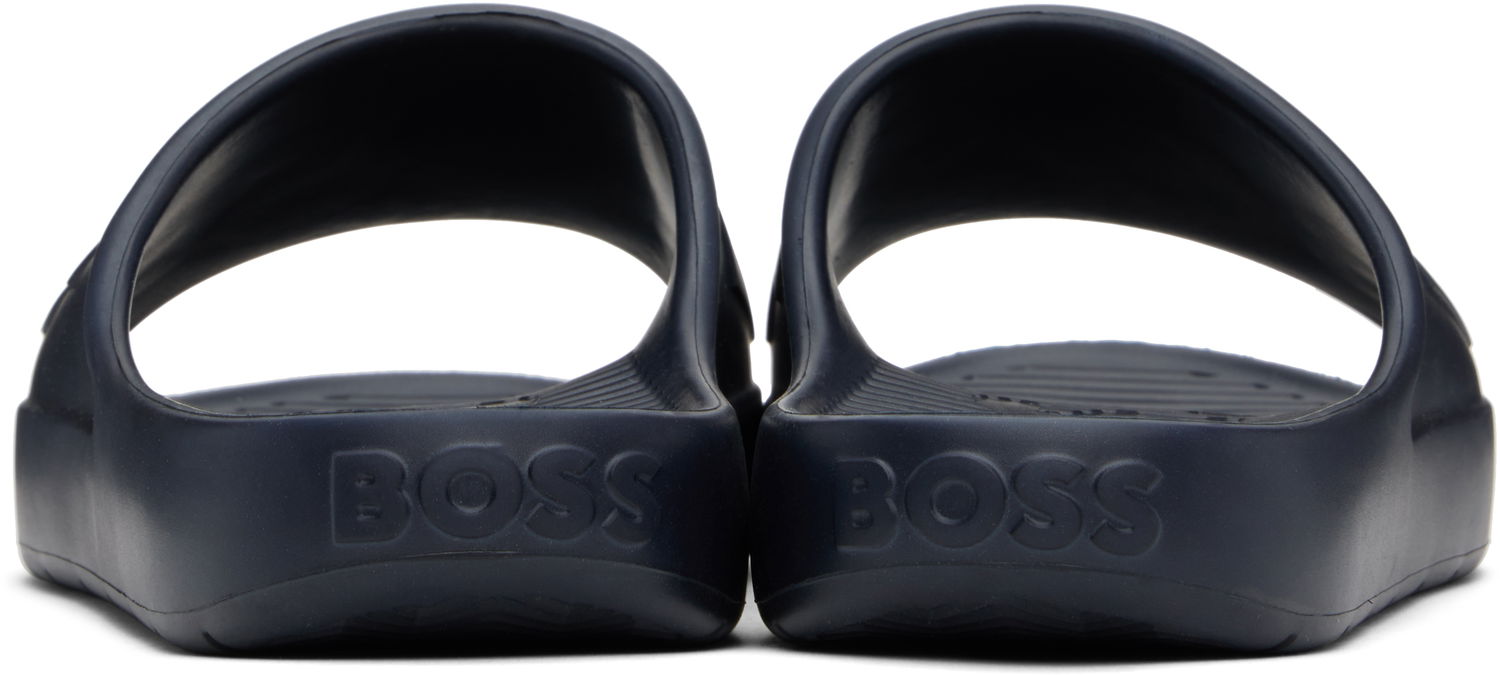 Кецове и обувки BOSS Embossed Logo Pool Slides Тъмно синьо | 50498207, 1