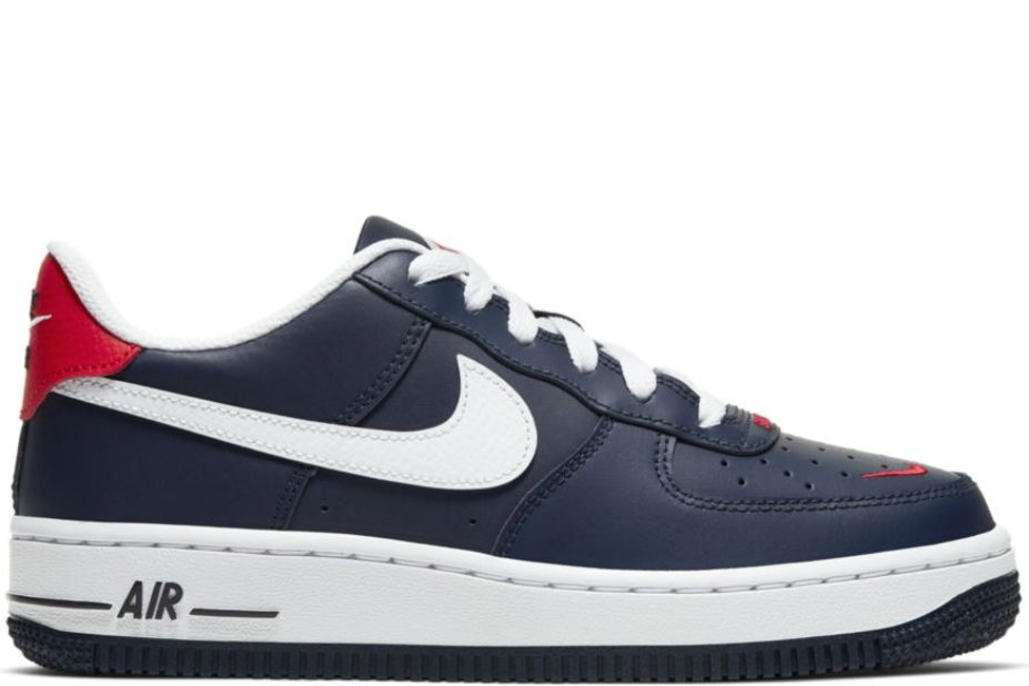 Кецове и обувки Nike Air Force 1 LV8 Obsidian White Red GS Тъмно синьо | CT5531-400, 0