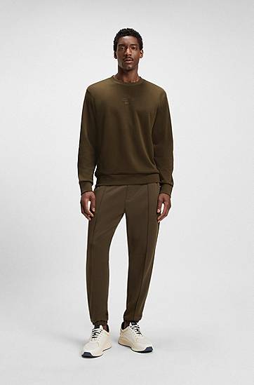 Пуловер BOSS Porsche x BOSS Relaxed-Fit Sweatshirt Зелено | 50537383, 1