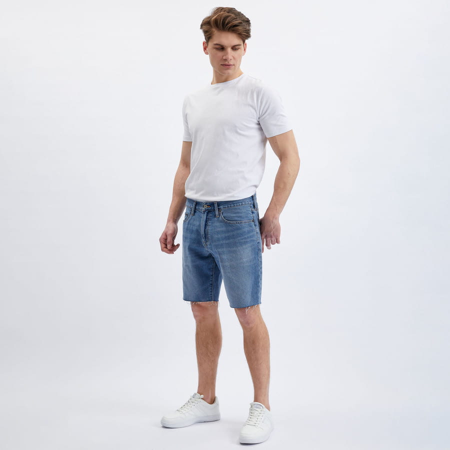 Къси панталони GAP Straight Denim Short Синьо | 602502-00, 0