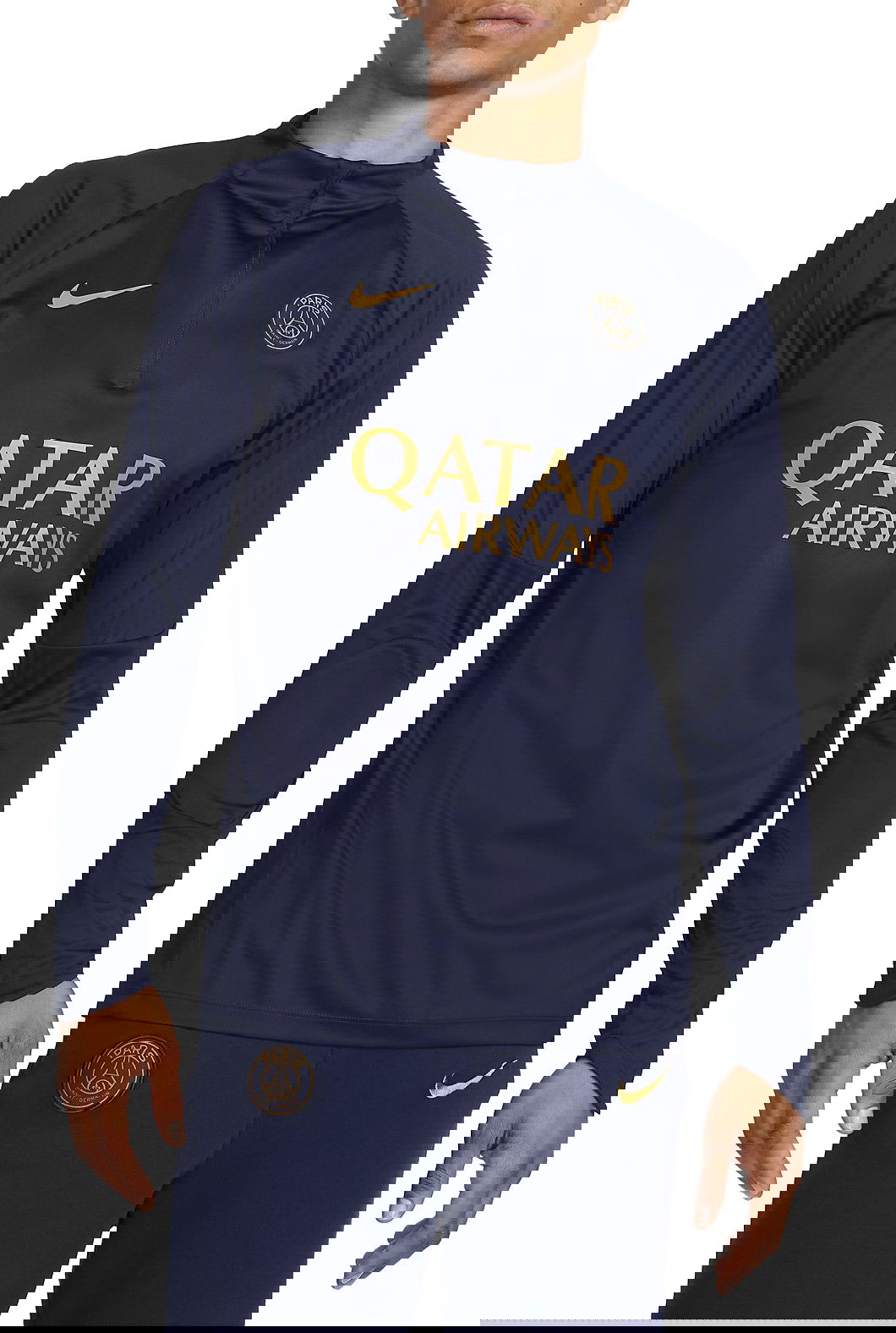 Тениска Nike Paris Saint-Germain Storm-FIT Drill Strike Тъмно синьо | dx2863-499, 0