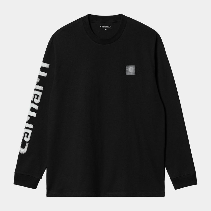 Тениска Carhartt WIP L/S Archive Script T-Shirt Черно | I036002_9