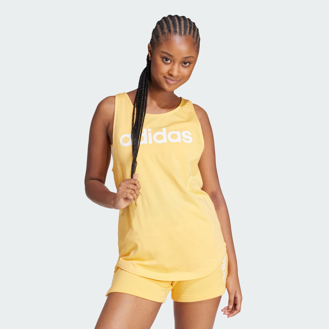 Потник adidas Performance Loose Fit Logo Tank Top Жълто | IS2091, 0