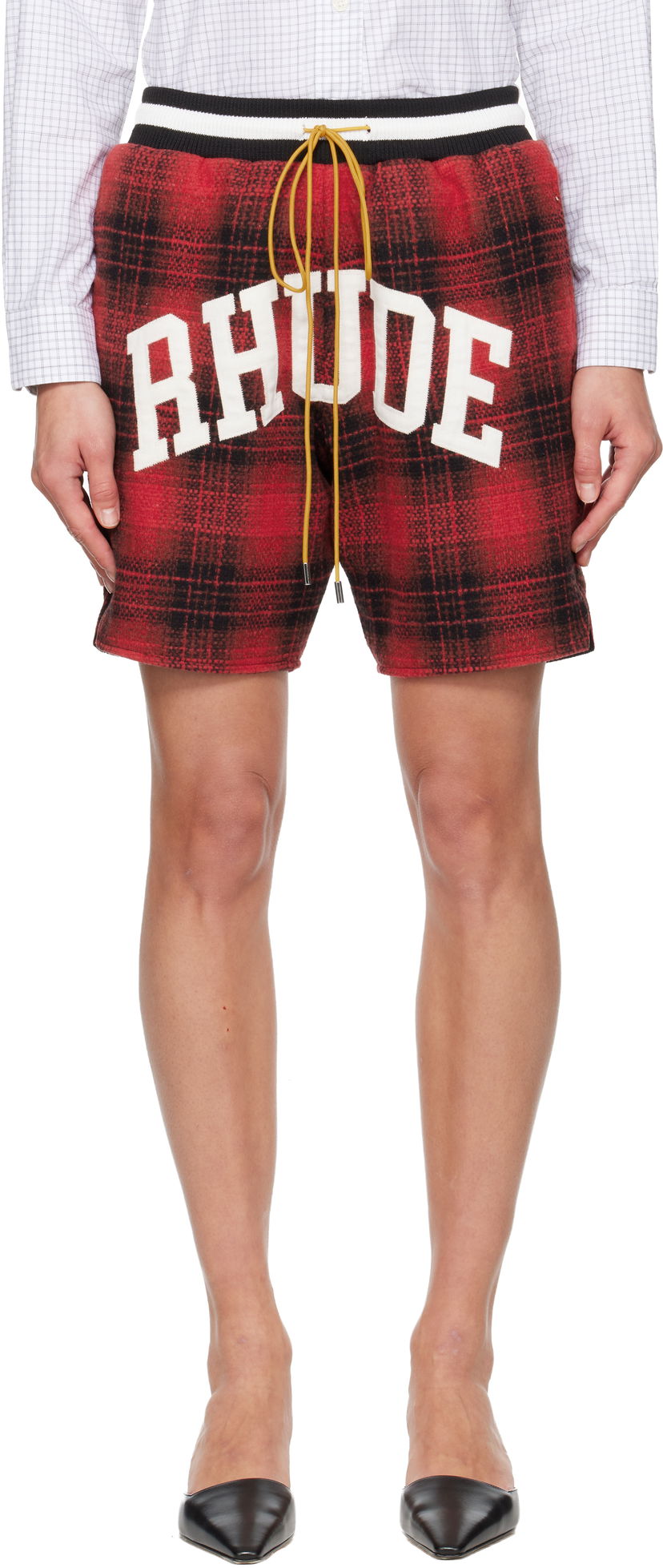 Къси панталони Rhude Flannel 'Rhude' Collegiate Court Logo Shorts Многоцветен | RHPF25SH01735