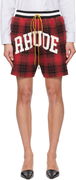 Flannel 'Rhude' Collegiate Court Logo Shorts