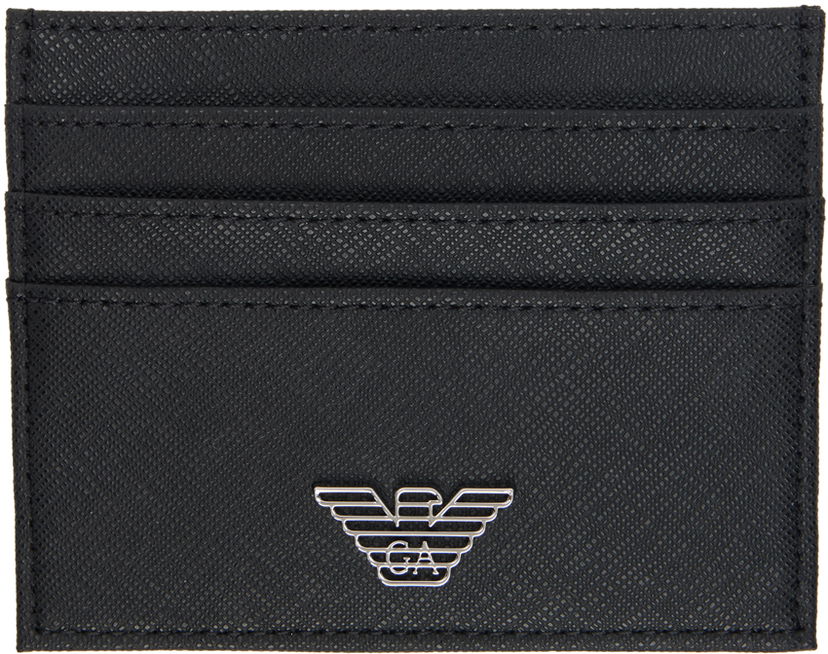 Портфейл Emporio Armani Regenerated Leather Card Holder Черно | Y4R173 Y138E