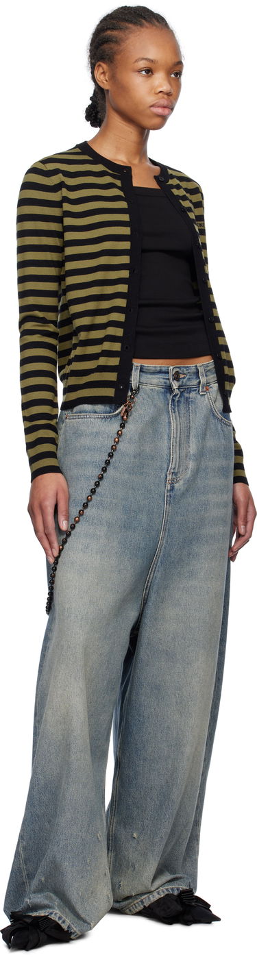 Пуловер We11done We11done Striped Cardigan Зелено | WD-KC0-25-636-W-KK, 3