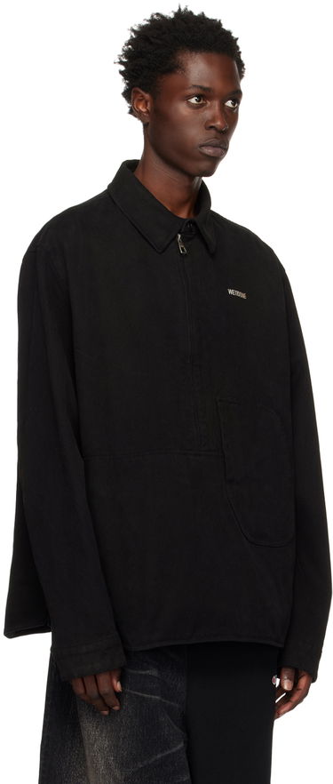 Риза We11done Designer Half-Zip Oversized Shirt Черно | WD-SH3-22-157-U-BK, 1