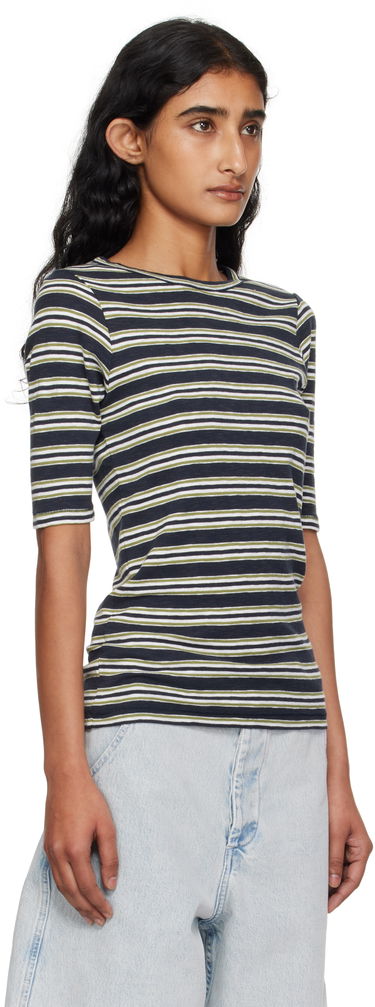 Тениска YMC YMC Striped Tee Тъмно синьо | Q6YMK, 1