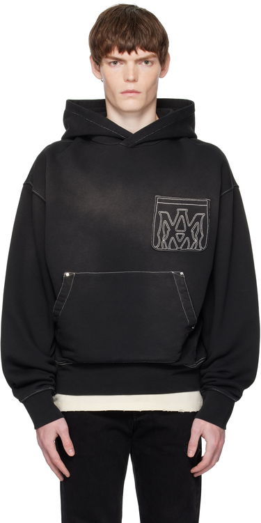 Суитчър AMIRI AMIRI MA Outline Oversized Hoodie Черно | AMJYHD1120, 0