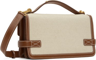 Дамска чанта Balmain Balmain B-Buzz 24 Canvas and Leather Bag Бежово | DN1DA829TCFE, 2
