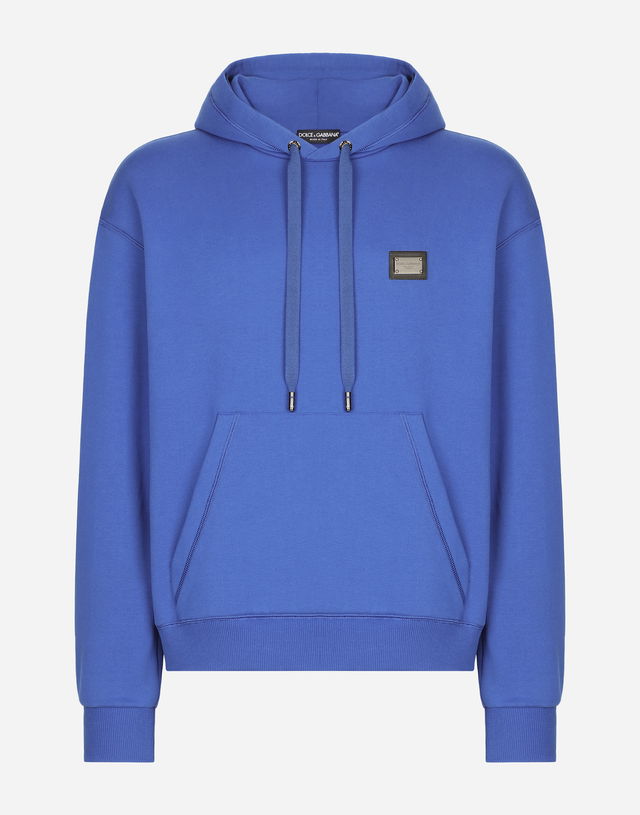 Jersey Hoodie With Branded Tag