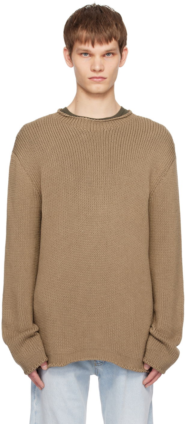 Пуловер The Row Anteo Knitted Crewneck Sweater Кафяво | 600-Y697, 0