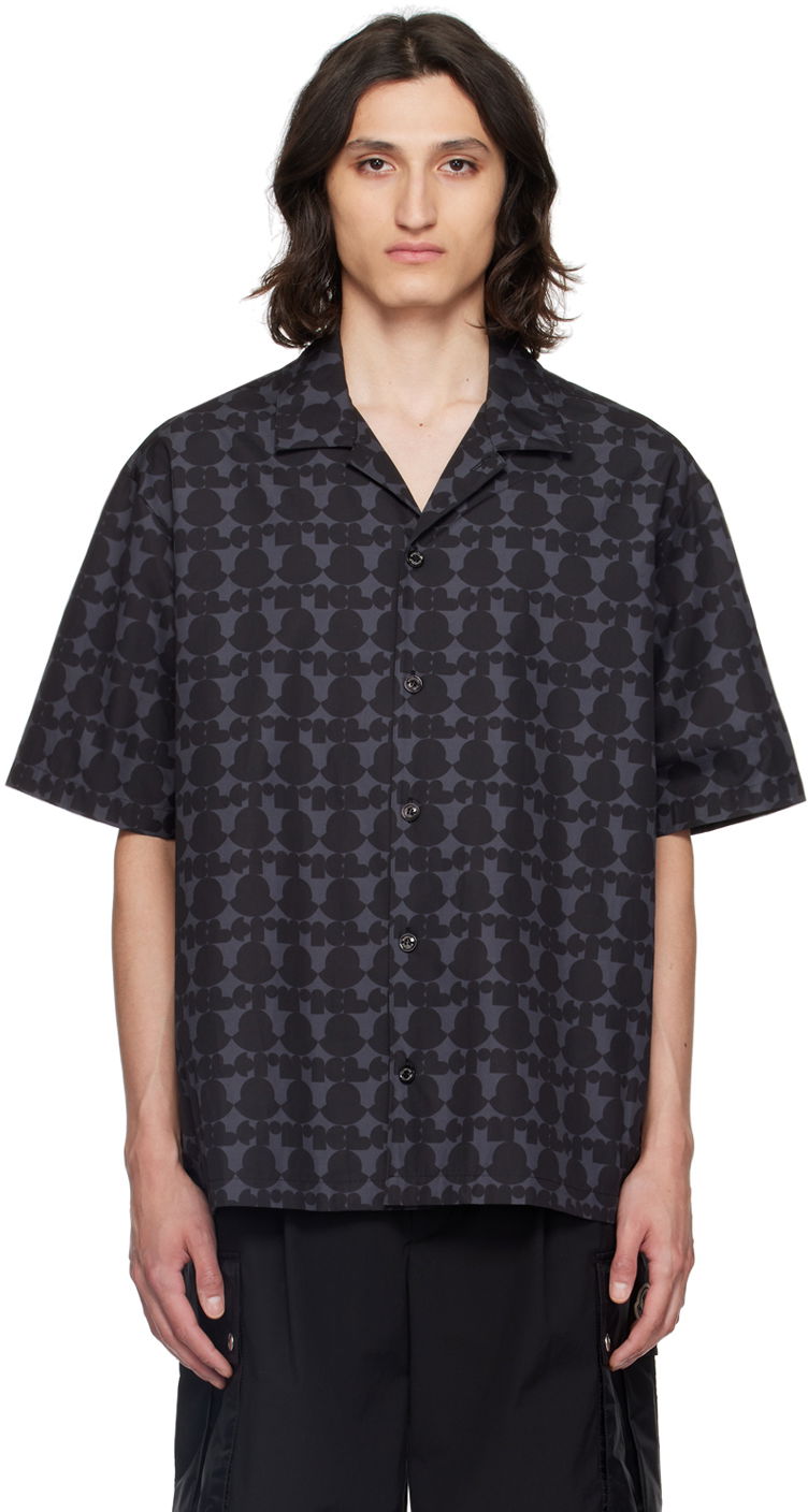 Риза Moncler Gray & Black Print Shirt Черно | J10912F00007597KV, 0