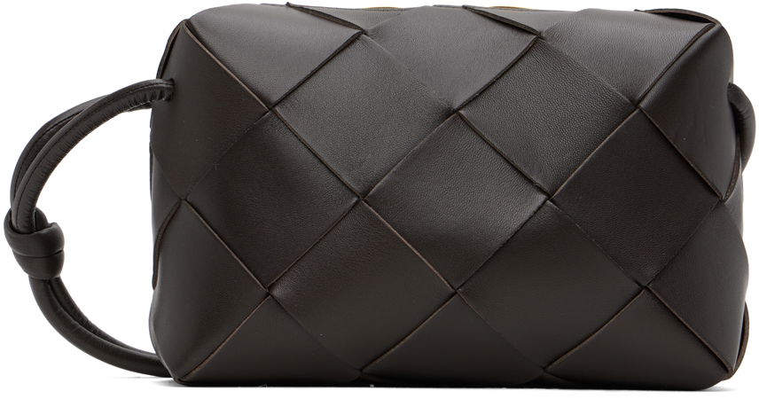 Дамска чанта Bottega Veneta Small Cassette Leather Camera Bag Сиво | 709417 VCQC2, 0