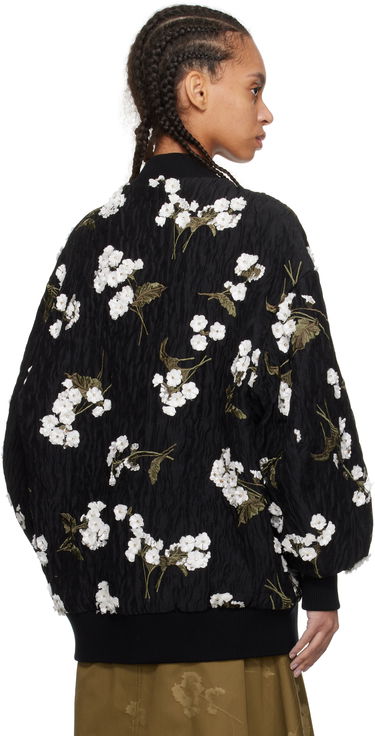 Яке бомбър Erdem Erdem Floral Appliqué Bomber Jacket Черно | PS25_J2_BECL, 2
