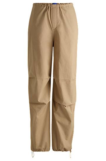 Baggy Parachute Cotton Canvas Trousers