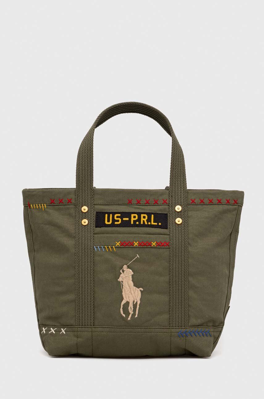 Голяма пазарска чанта Polo by Ralph Lauren Tote Bag Зелено | 428907613, 0