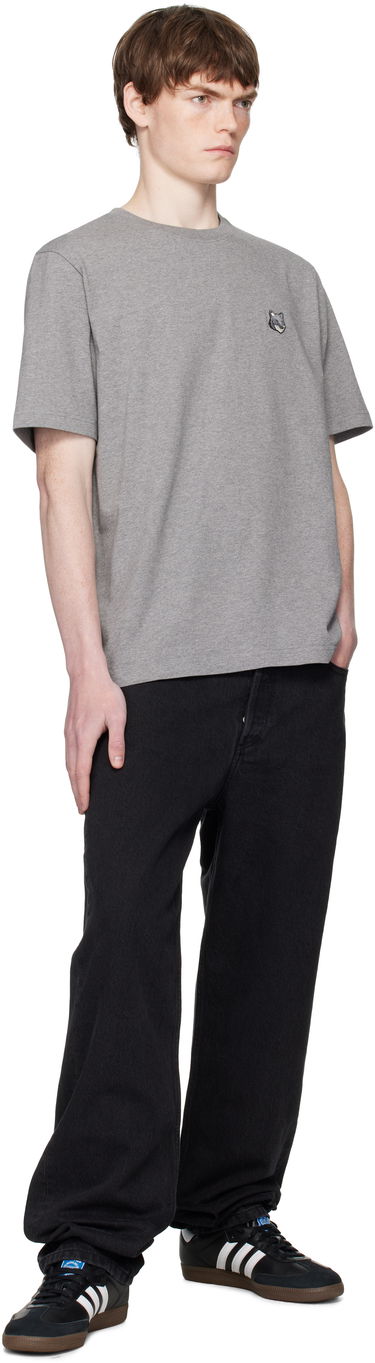 Тениска MAISON KITSUNÉ Maison Kitsuné Fox Head Patch Comfort T-Shirt Сиво | PM00108KJ7025, 3
