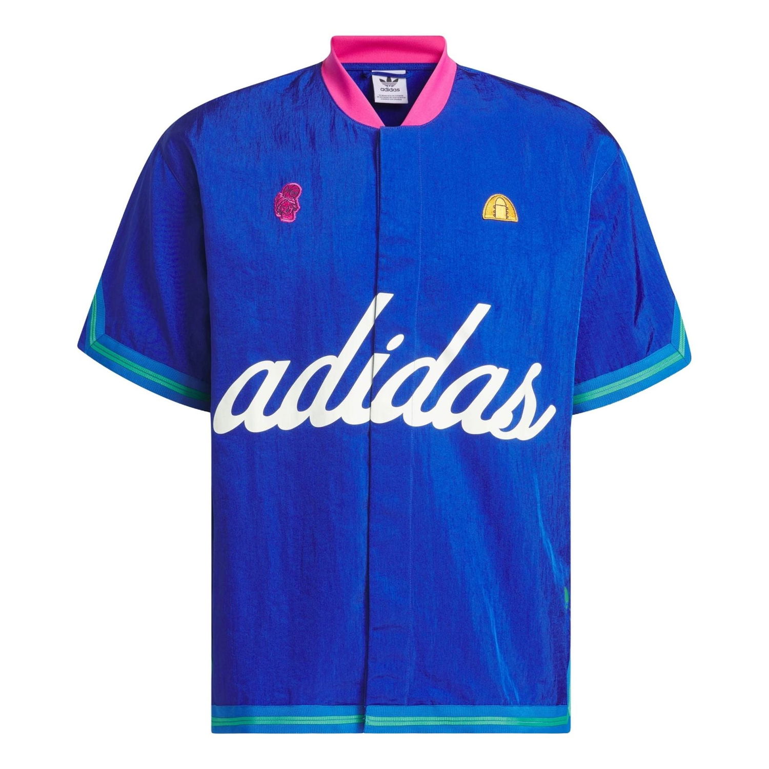 Фланелка adidas Originals Hoop York City Warm-Up Shirt Синьо | IT9956, 0