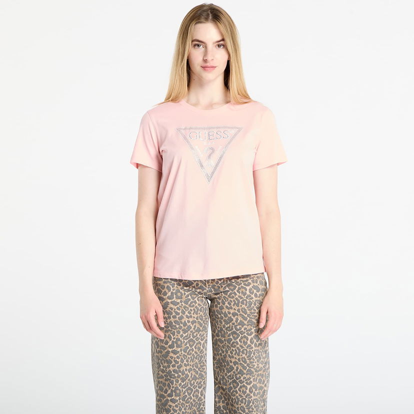 Тениска GUESS GUESS Krystal Triangle Tee Розово | W5BI18I3Z14-G6J3
